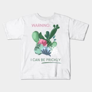 WARNING: I can be prickly! Kids T-Shirt